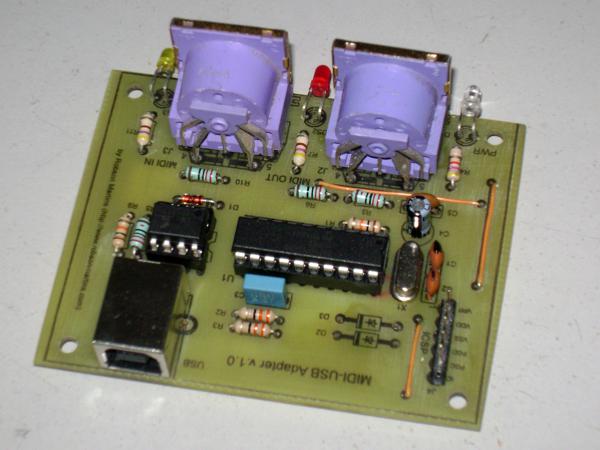 Placa do Adaptador MIDI-USB